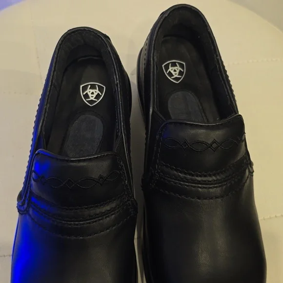 Ariat Workforce black clogs women's leather  static dissipating 5 1/2 new Shoea - Picture 7 of 8